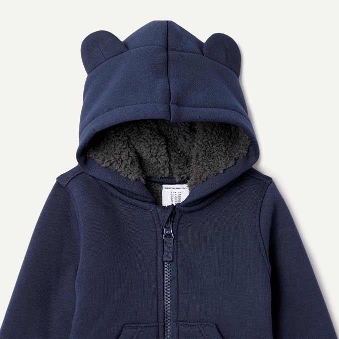 Amazon Essentials unisex-baby Sherpa Lined Full Zipper Hoodie - Image 4