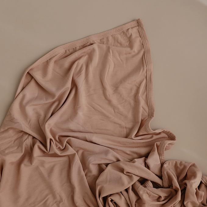 mushie Stretchy Baby Swaddle Blanket | Extra Soft & Snug Fit | 47"x47" - Image 3