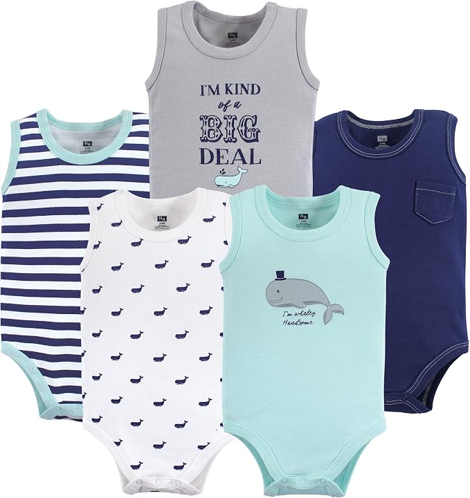 Hudson Baby Unisex Baby Cotton Sleeveless Bodysuits by HudsonBaby