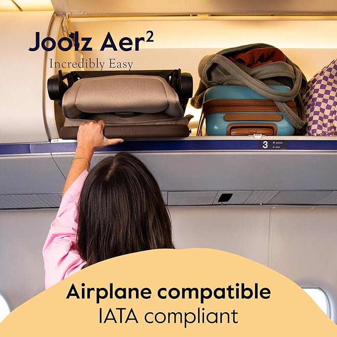 Joolz Aer2 Lightweight Travel Stroller For Baby & Toddler – Ultra-Compact One-Hand Foldable Stroller, Reclining Seat, UPF 50+ Canopy, Adjustable Leg Rest, Carry-On & Airplane Approved (Dark Navy Blue)