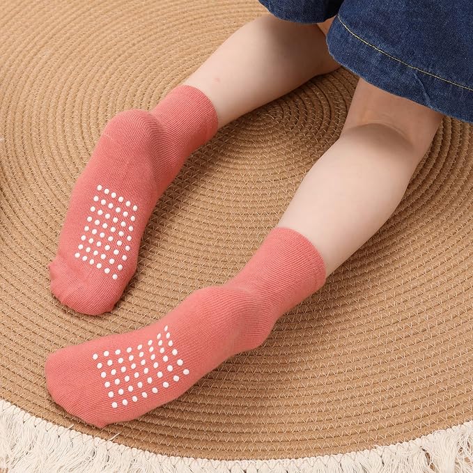 Baby Toddlers Crew Socks with Non-Slip Grip 12 Pack Cotton Stretch Socks | Soft - Image 7
