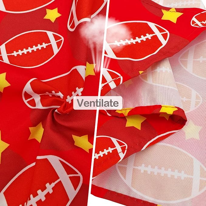 7 PCS Medium Football Dog Bandanas Hemming Seam Edge Dog Bandana - Image 4