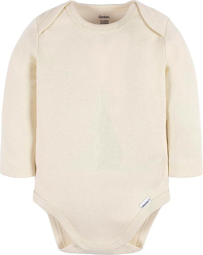 Gerber Baby Boys & Girls Long Sleeve Onesies Multi-Pack Interlock 180 Gsm - Image 2