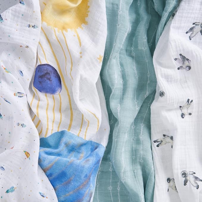 aden + anais 100% Organic Cotton Muslin Swaddles, Breathable Baby Blanket - Image 2
