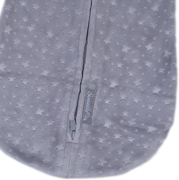 SwaddleMe by Ingenuity Compression Baby Swaddle Pod in Velboa, Two-Way Zipper - Image 13