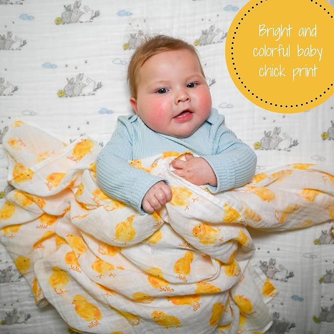 LollyBanks Baby Swaddle Blankets, 100% Organic Cotton Muslin Baby Blanket | 2 - Image 5