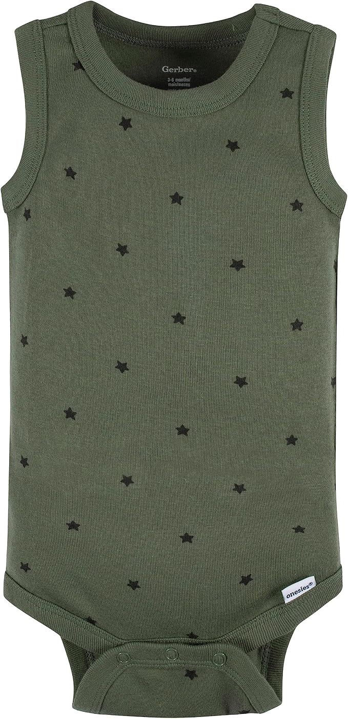 Gerber Baby Boys Multi-Pack Sleeveless Onesies Bodysuit - Image 6