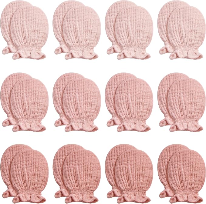 Pro Goleem Muslin Baby Mittens for Newborn, 100% Cotton No Scratch Soft by ProGoleem