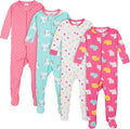 Gerber Baby Girls 4-pack Footed Pajamas by Gerber