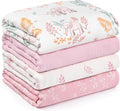 GLLQUEN BABY Muslin Swaddle Blankets 4Pk Receiving Blanket Large 35" x 40" | by GLLQUENBABY