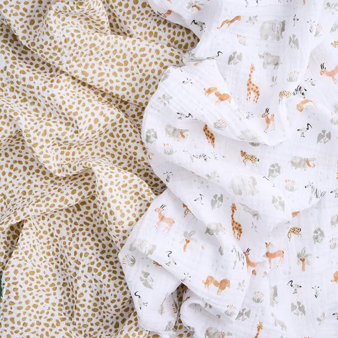 aden + anais Essentials Cotton Muslin Swaddle, Breathable Baby Blanket - Image 4