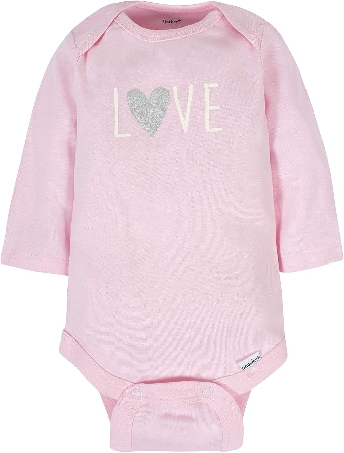 Gerber Baby Girls' 6-pack Long-sleeve Onesies Bodysuits - Image 7