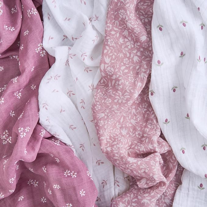 aden + anais 100% Organic Cotton Muslin Swaddle, Breathable Baby Blanket - Image 4