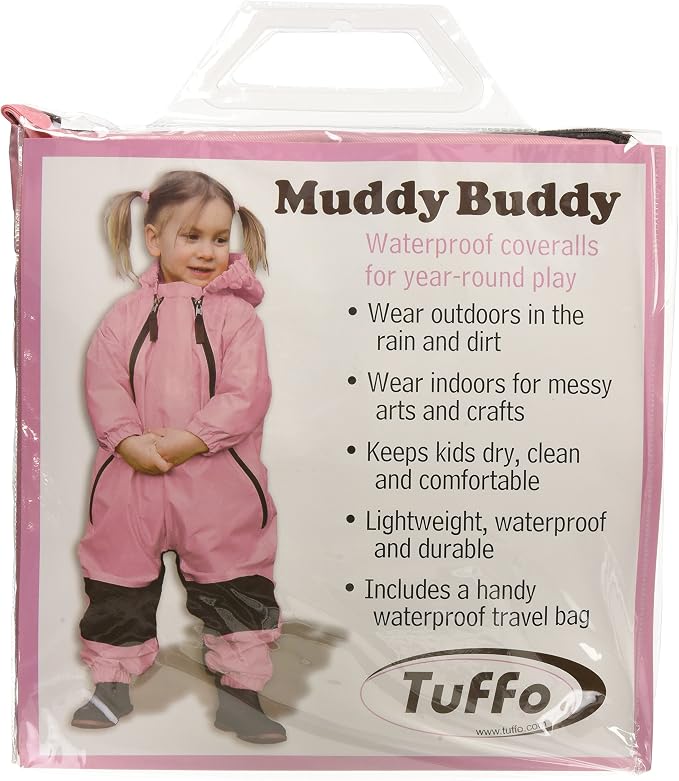 Tuffo Muddy Buddy Kids Waterproof Rain Suit One-Piece Coverall, Dual Zippers - Image 5