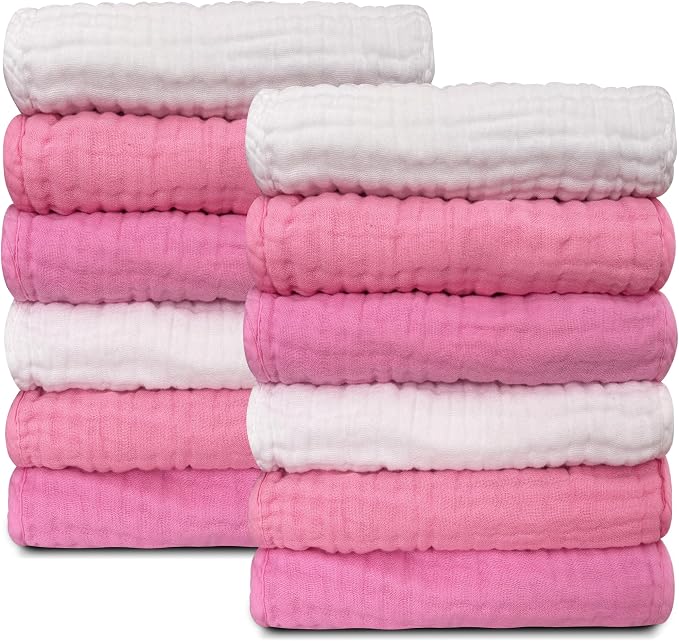 Sunny zzzZZ Baby Muslin Washcloths -100% Cotton Muslin Soft Baby Bath Wash by Sunny+zzzZZ