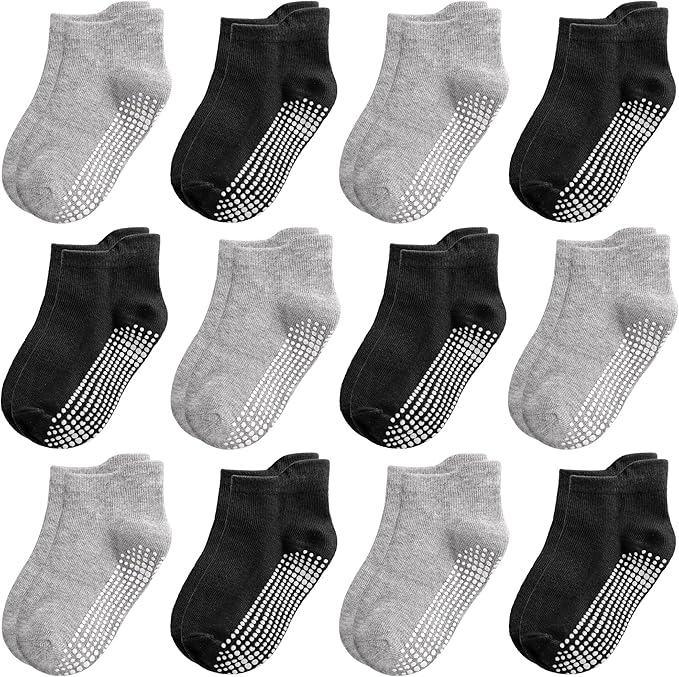 Tphon Non Slip Toddler Socks 12 Pairs Kids Grip Sock by TPHON