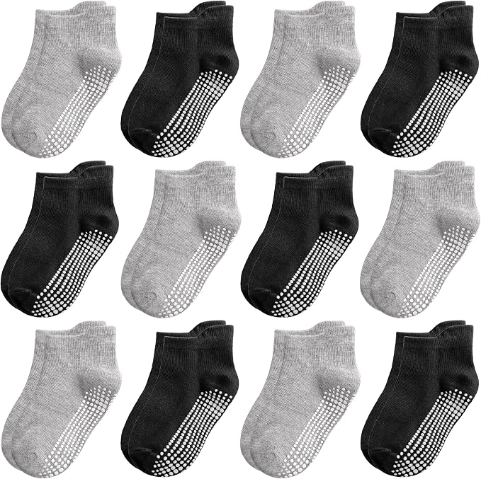 Tphon Non Slip Toddler Socks 12 Pairs Kids Grip Sock by TPHON