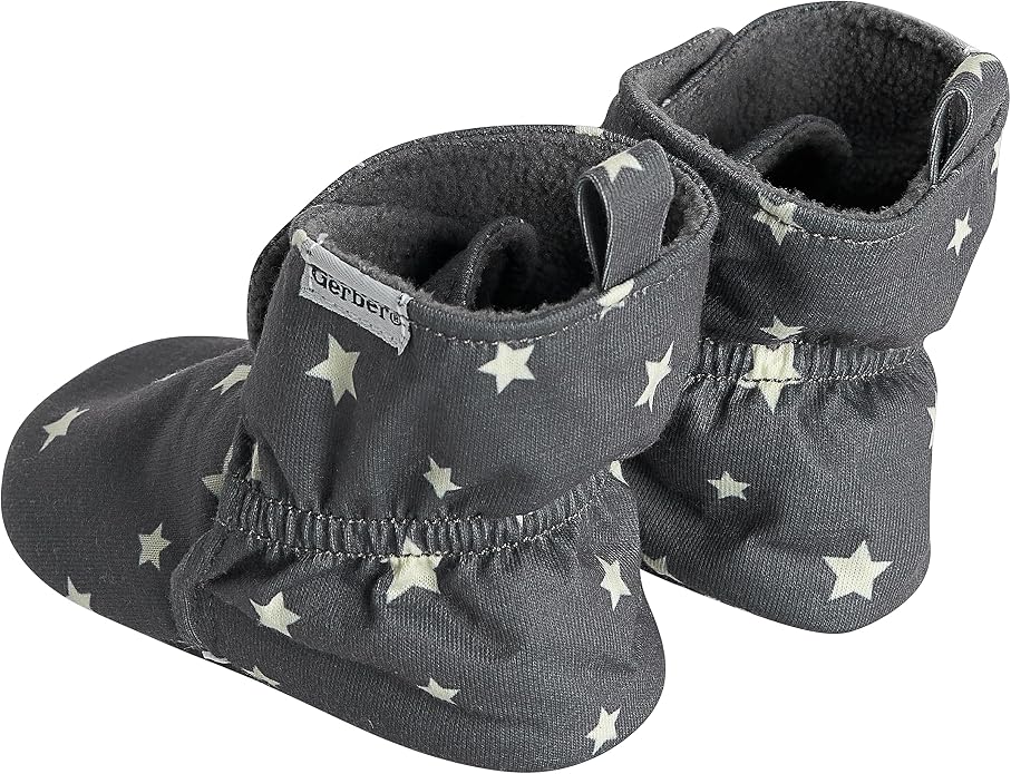 Gerber Baby Fleece Lined Wrap Fasten Non Skid Soft Slipper Booties - Image 3