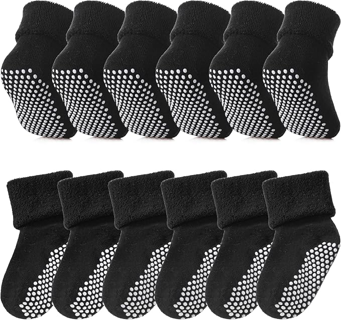 SDBING Baby Boys Girls Grips Socks Infant Toddlers Kids Non Slip Warm Thick by SDBING