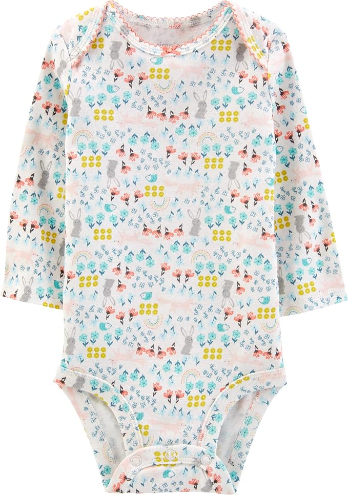 Simple Joys by Carter's Baby Girls 5-pack Long-sleeve Bodysuit - Image 2
