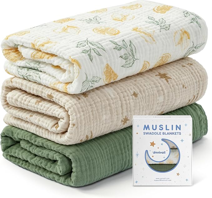 Unnivoll Muslin Swaddle Blankets by Unnivoll