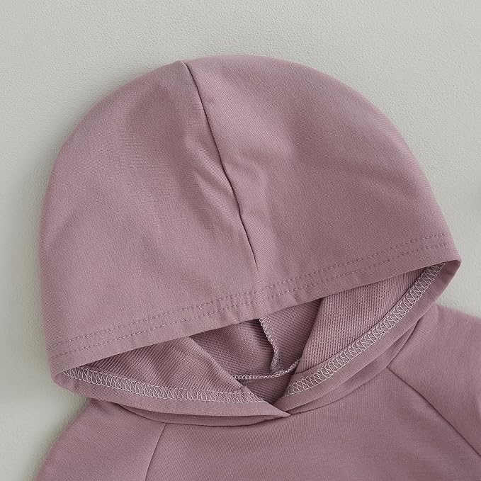 Newborn Baby Boy Girl Hooded Romper Long Sleeve Front Pocket Solid Color Hoodie - Image 5
