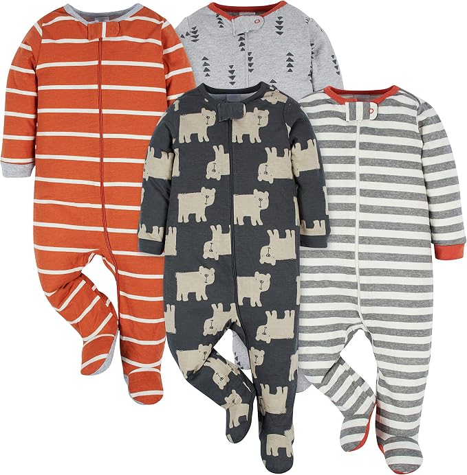 Onesies Brand Baby Boys' 4-pack Sleep 'N Play Footies by OnesiesBrand