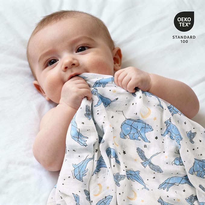GLLQUEN BABY Muslin Swaddle Blankets 4Pk Receiving Blanket Large 35" x 40" | - Image 2