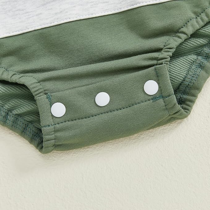 Thorn Tree Newborn Baby Boys Hooded Sweatshirt Long Sleeve Solid Romper Infant - Image 8