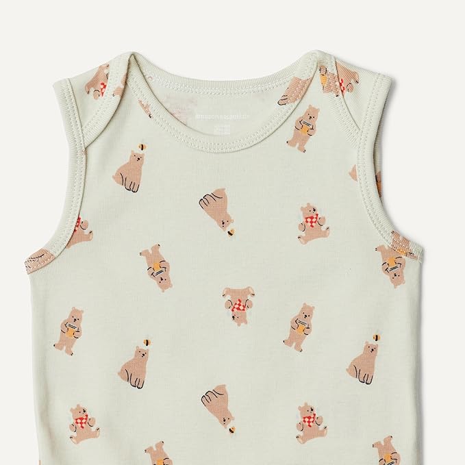 Amazon Essentials Unisex Babies' Sleeveless Cotton Rib Bodysuits - Image 4