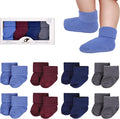 8 Pairs Newborn Socks Thick Cotton Terry Turn Cuff Baby Socks 0-6 Months Cute by BebeFavour