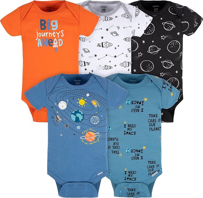 Gerber Baby Boys' 5-pack Variety Onesies Bodysuits by Gerber