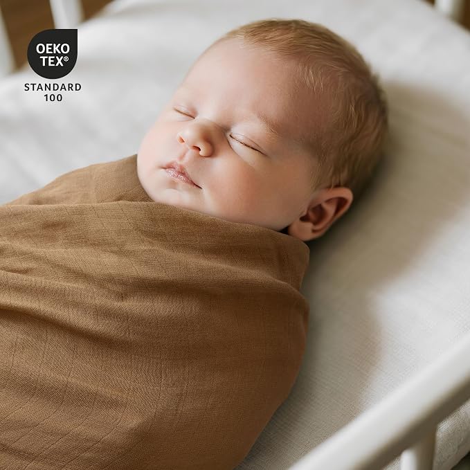 GLLQUEN BABY Muslin Swaddle Blankets 2Pk Receiving Blanket Large 35" x 40" | - Image 2
