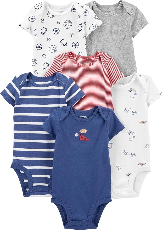 Simple Joys by Carter's Baby Boys 6-Pack Short-Sleeve Bodysuit by SimpleJoysbyCarters
