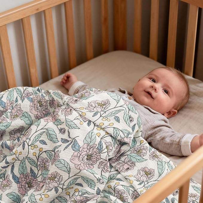 Muslin Swaddle Blankets for Newborn, 3 Pack Breathable Soft Receiving Blanket - Image 3