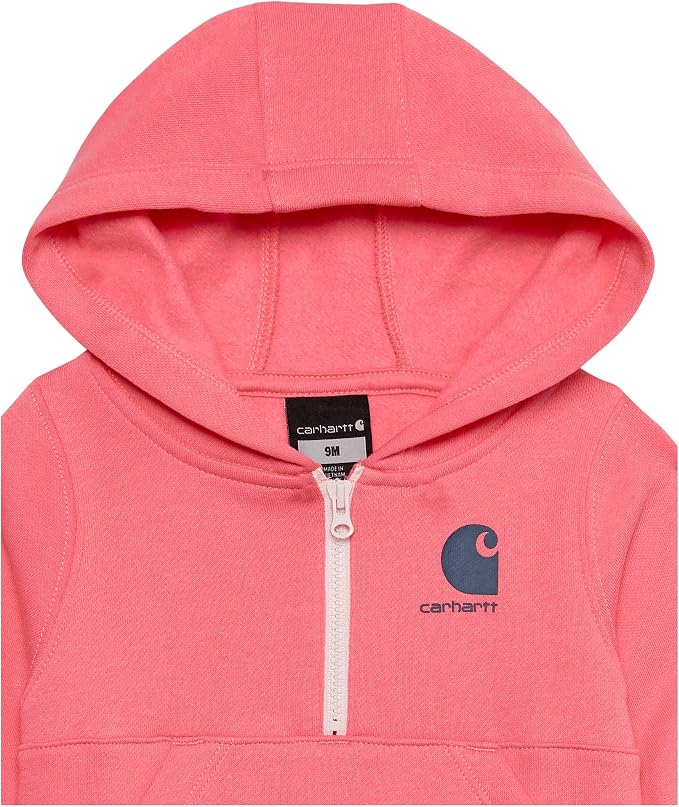 Carhartt girls Long-sleeve Half-zip Hooded Sweatshirt - Image 4