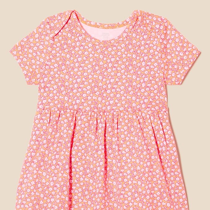 Amazon Essentials Baby Girls' Short Sleeve Bodysuit Dress, Everyday Dresses - Image 3