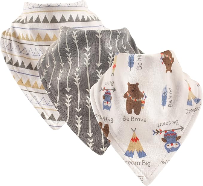 Luvable Friends Unisex Baby Cotton Bandana Bibs - Image 2