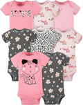 Gerber Baby Girls' 8-pack Short Sleeve Onesies Bodysuits by Gerber