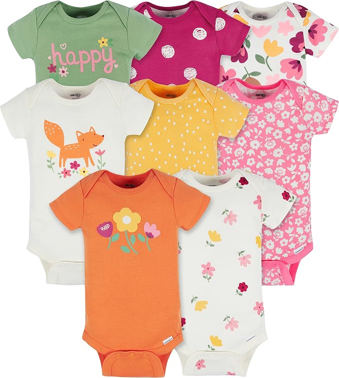 Onesies Brand Baby Girls' 8-pack Short Sleeve Mix & Match Bodysuits by OnesiesBrand