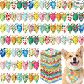 100 Pcs Summer Hawaiian Dog Bandanas Bulk Tropical Flower Pattern by Jeere