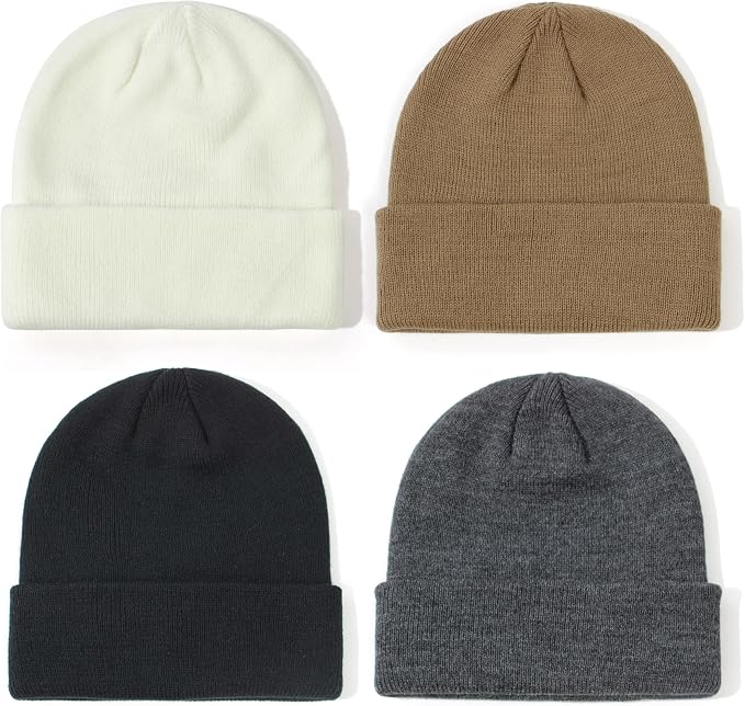 Baby Toddler Infant Winter Soft Knit Beanie Hats Set - Image 2