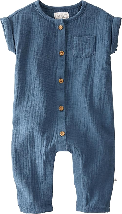 little planet by carter's Unisex Baby Waffle Knit Button-Front Jumpsuit made by LittlePlanet