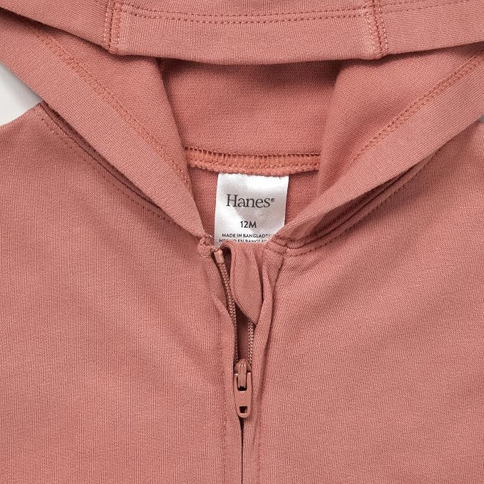 Hanes Baby Pure Comfort French Terry Hoodie, Infant Full-zip Hooded Jacket - Image 2
