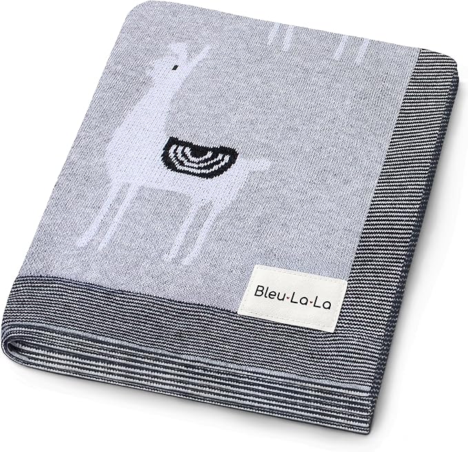 Knit Baby Swaddle Blanket by BleuLaLa