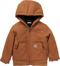 Carhartt Baby Boys Hooded Jacket | Polyester Blend | Quilted Polyester Brushed by Carhartt