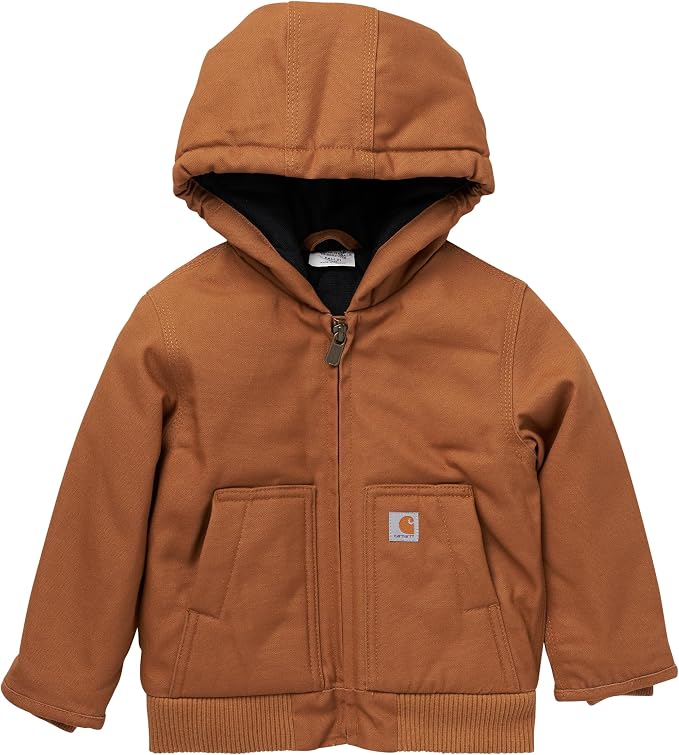 Carhartt Baby Boys Hooded Jacket | Polyester Blend | Quilted Polyester Brushed by Carhartt