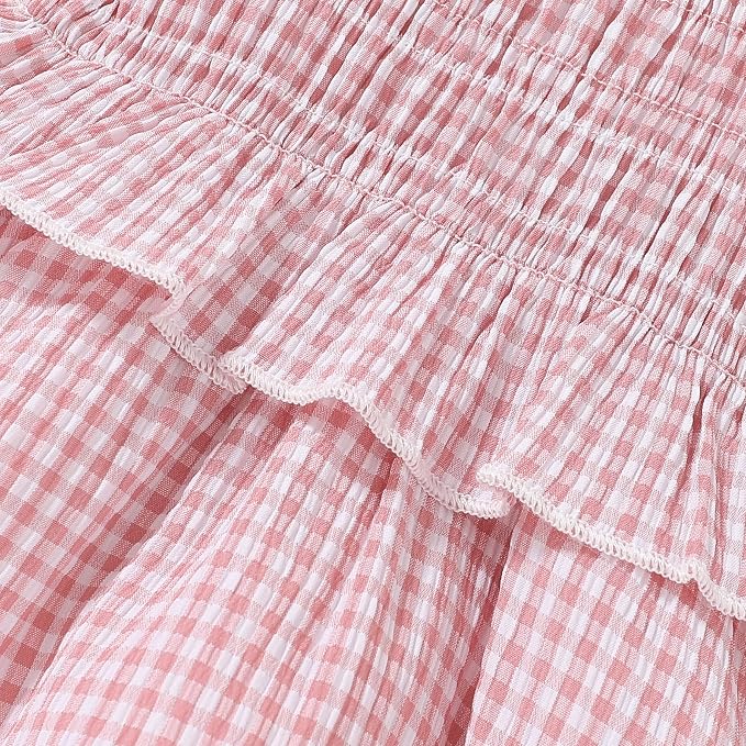 YOUNGER TREE Baby Girl Clothes Ruffle Romper Boho Dress Summer Cake Smash - Image 5