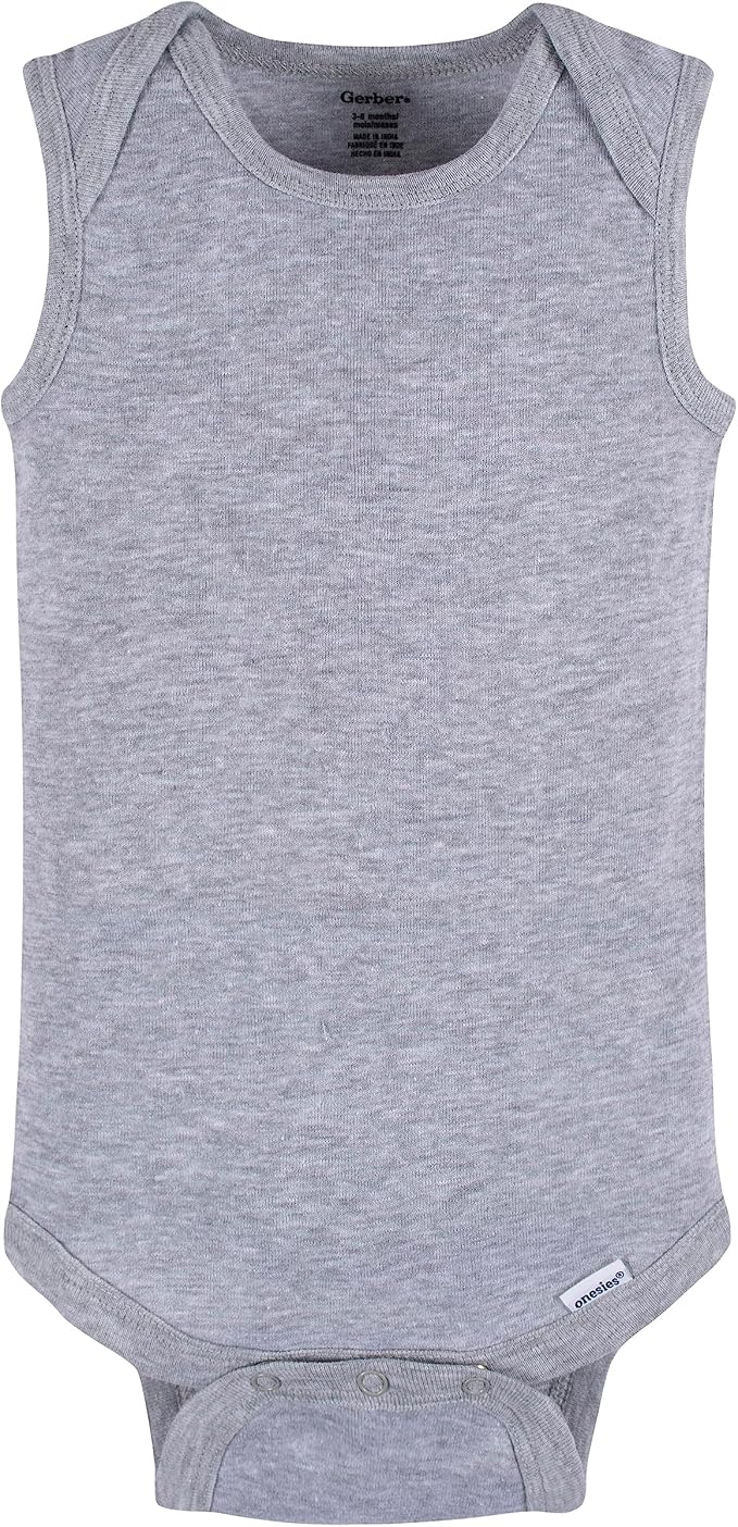 Gerber Baby Boys Multi-Pack Sleeveless Onesies Bodysuit - Image 4