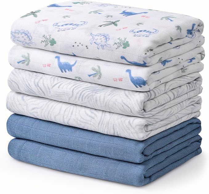 GLLQUEN BABY Receiving Blankets Boy Muslin Swaddle Blankets by GLLQUENBABY